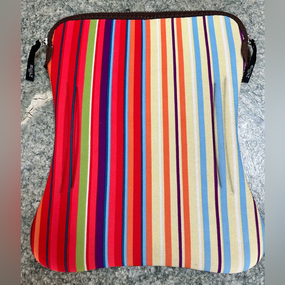 BUILT colorful neoprene striped tablet iPad sleeve zippered